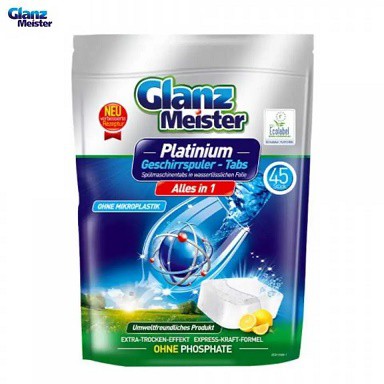 GlanzMeister Platinium tablety do myčky  | Čistící a mycí prostředky - Příp. do myček na nádobí - Mycí prostředky